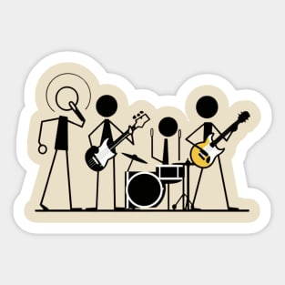 Stick figure rock band Sticker